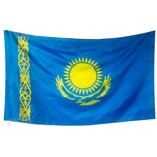 90x150cm 3x5ft Kazakhstan National Flag Polyester Country Flag Banner for Outdoor Indoor Display Party Decoration - 1
