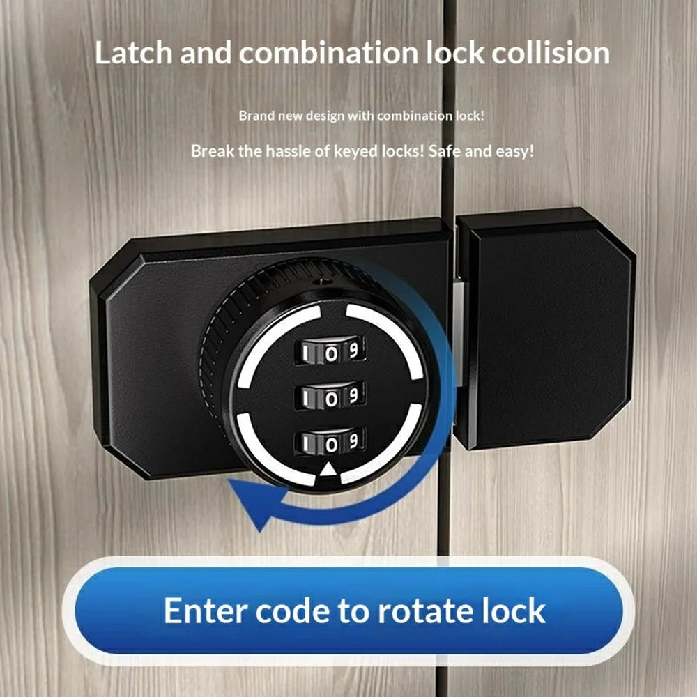 No-Punch Zinc Alloy 3-Digit Combination Pin Lock Security Password Lock for Cabinet Door Drawer - Luminous - 4