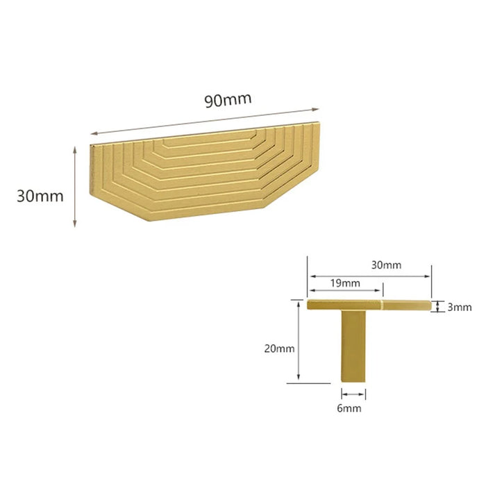 C-Shaped Dresser Drawer Pull Handle Wardrobe Door Handle Replacement Home Decoration with 22mm Screw, Size: S - 5