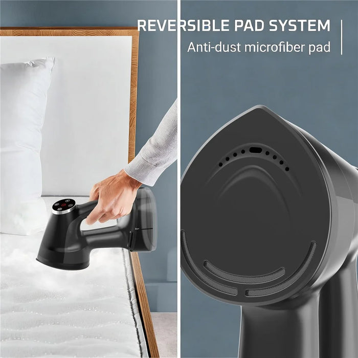 Handheld Steam Iron Garment Steamer 400ml Large Tank LCD Touch Screen Auto-Grip  Ironing Machine Steam Iron for Travel Home - Black  /  EU Plug - 5