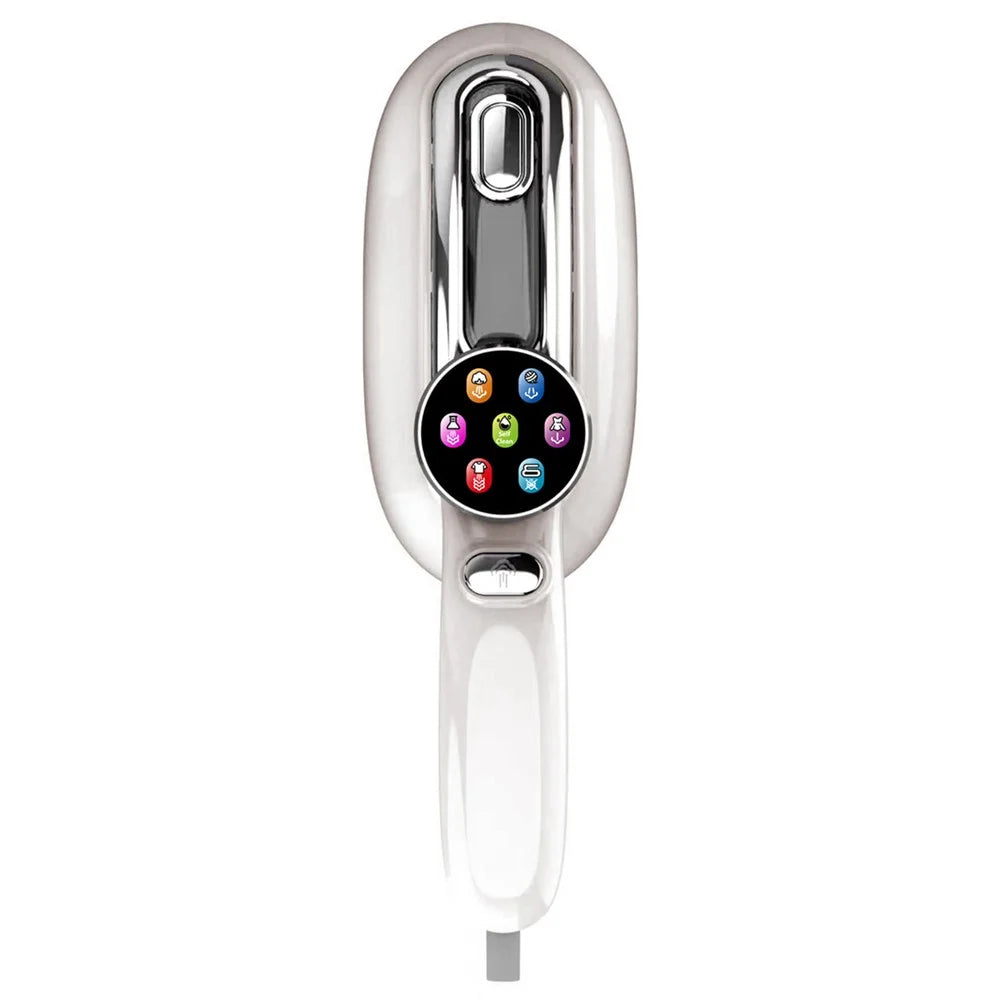 Multi-Function LCD Handheld Garment Steamer with Colorful LCD Display 1300W Portable Steam Iron for Home Travel - White - 3