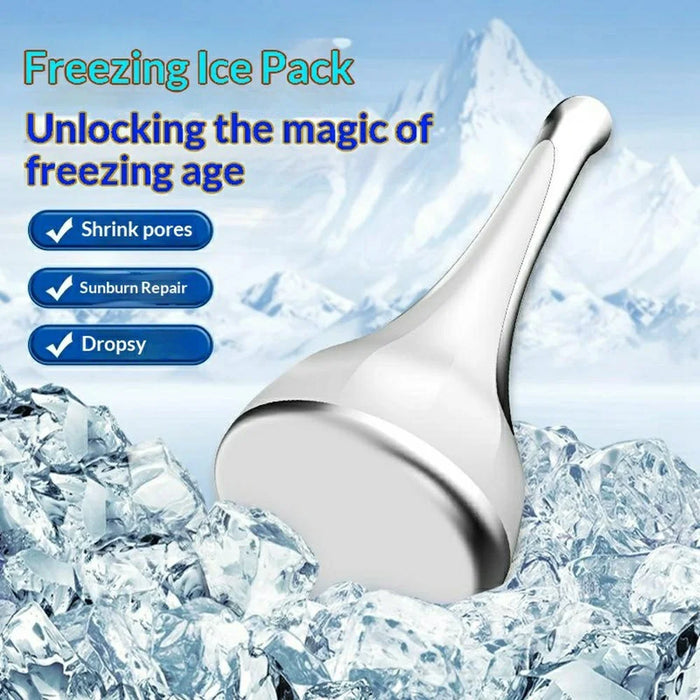 Ice Roller Face Massager Cold Therapy Tool Pore Tightening Skin Soothing Device for Skincare - Pink - 3