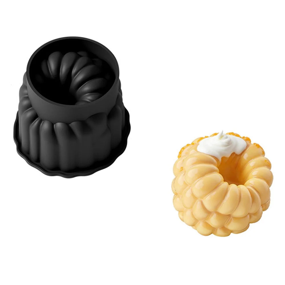 4 Inch Large Raspberry Shape Mousse Cake Mold Food-Grade Silicone Candle Berry Mold for Cake Baking (BPA-Free, No FDA Certified) - Black - 1