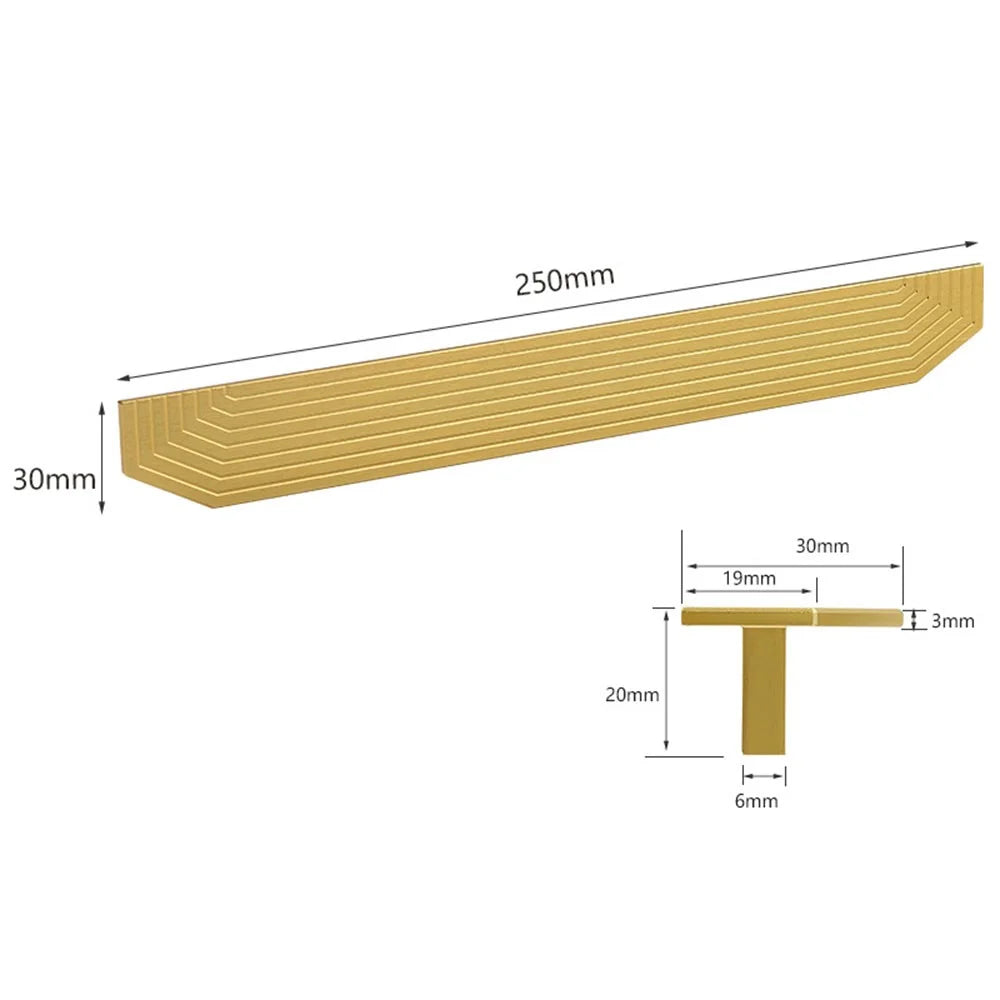 C-Shaped Wardrobe Door Handle Bronze Cabinet Door Dresser Drawer Pull Handle with 22mm Screw, Size: L - 6