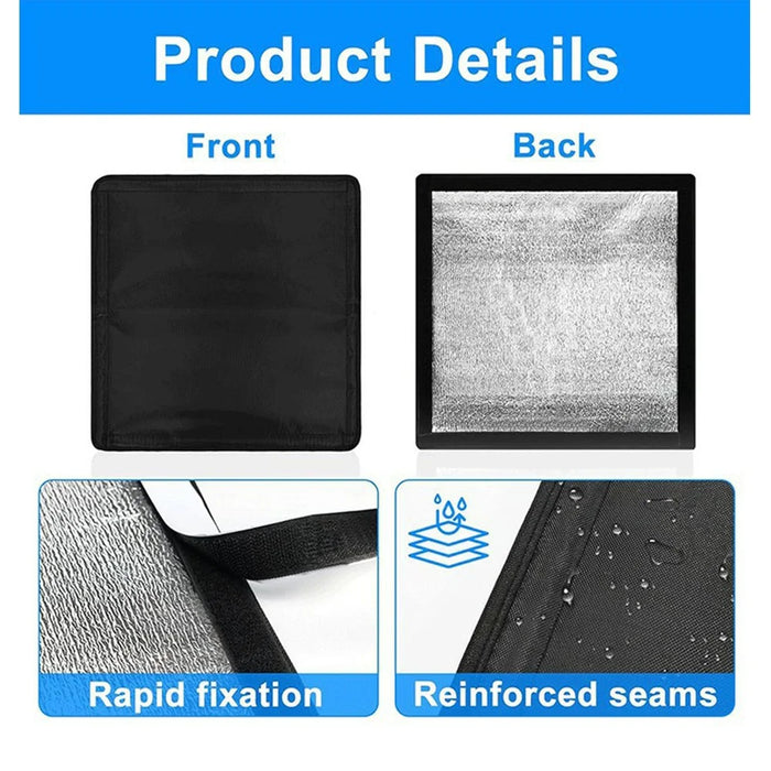 2Pcs 16.3x16.3 inch RV Skylight Cover 4-Layer Magic Tape Insulated Shade for 14x14 inch Vent Travel Trailer - 4