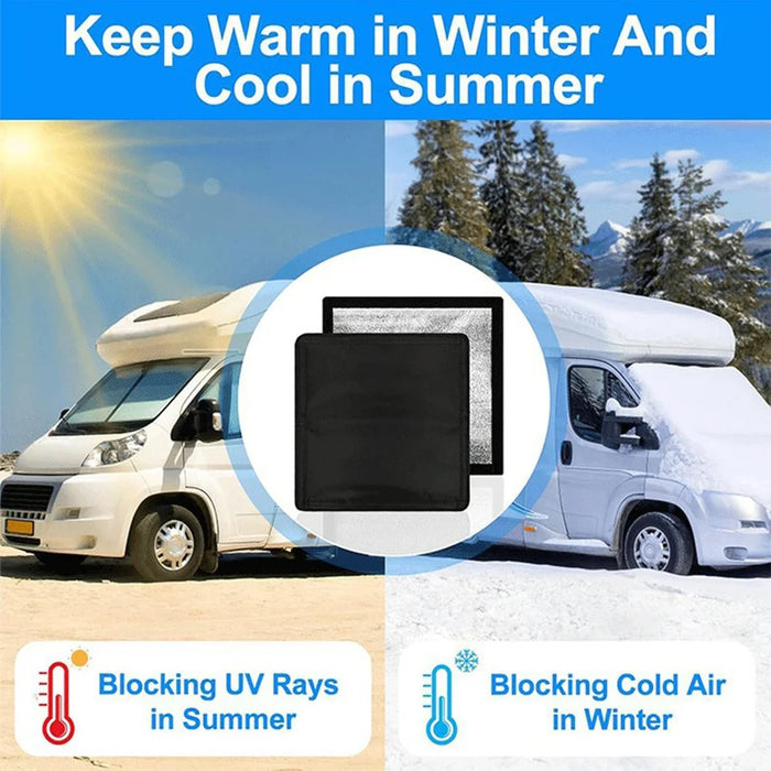 2Pcs 16.3x16.3 inch RV Skylight Cover 4-Layer Magic Tape Insulated Shade for 14x14 inch Vent Travel Trailer - 6