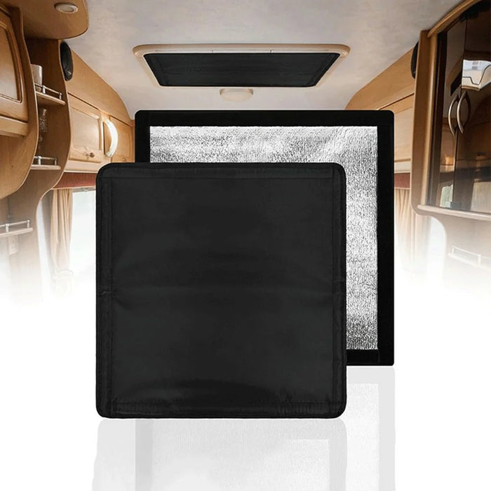 2Pcs 16.3x16.3 inch RV Skylight Cover 4-Layer Magic Tape Insulated Shade for 14x14 inch Vent Travel Trailer - 7