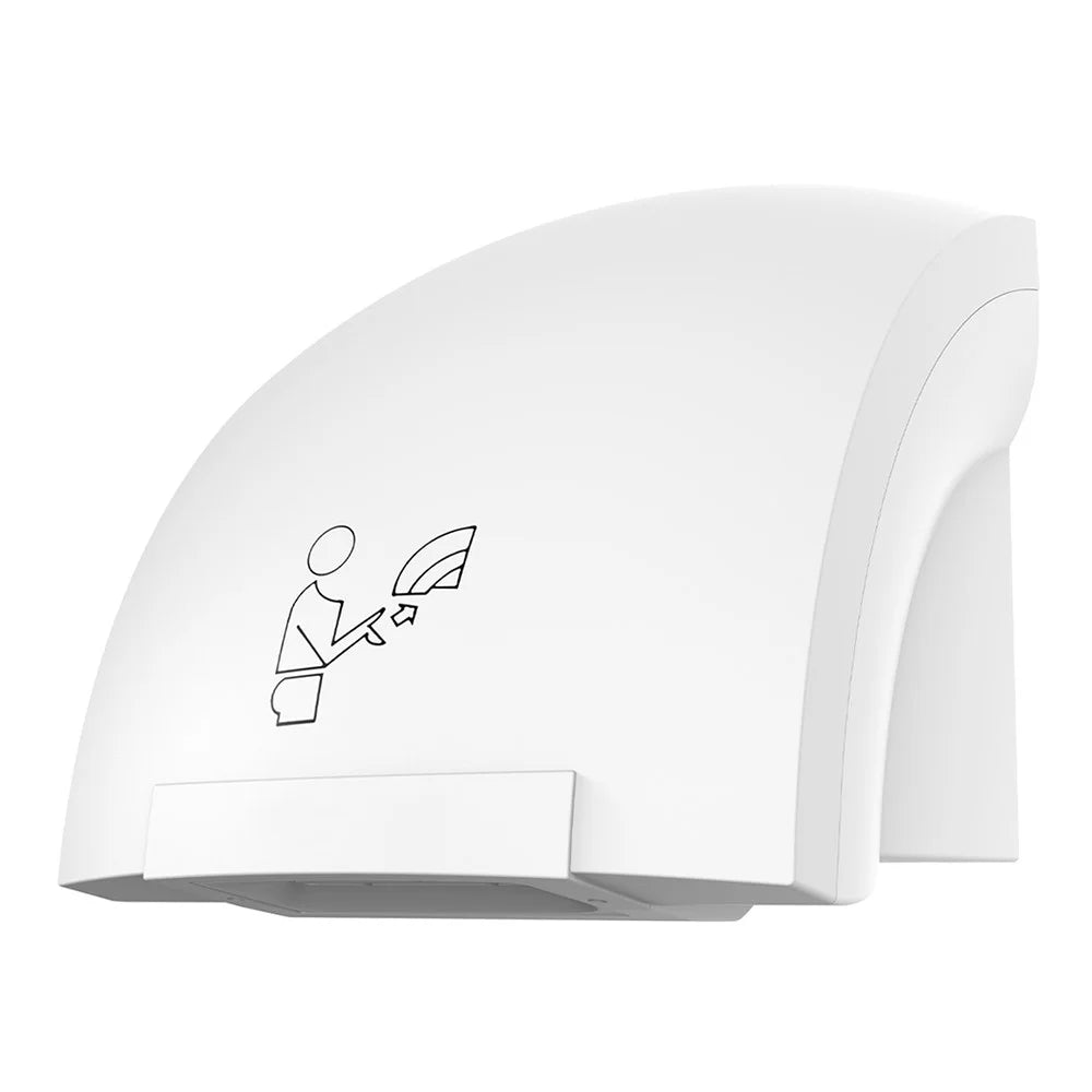905 Cold Hot Air Automatic Hand Dryer 1200W Electric Wall Mount Sensor Hand Drying Machine for Home Office - White  /  EU Plug - 1