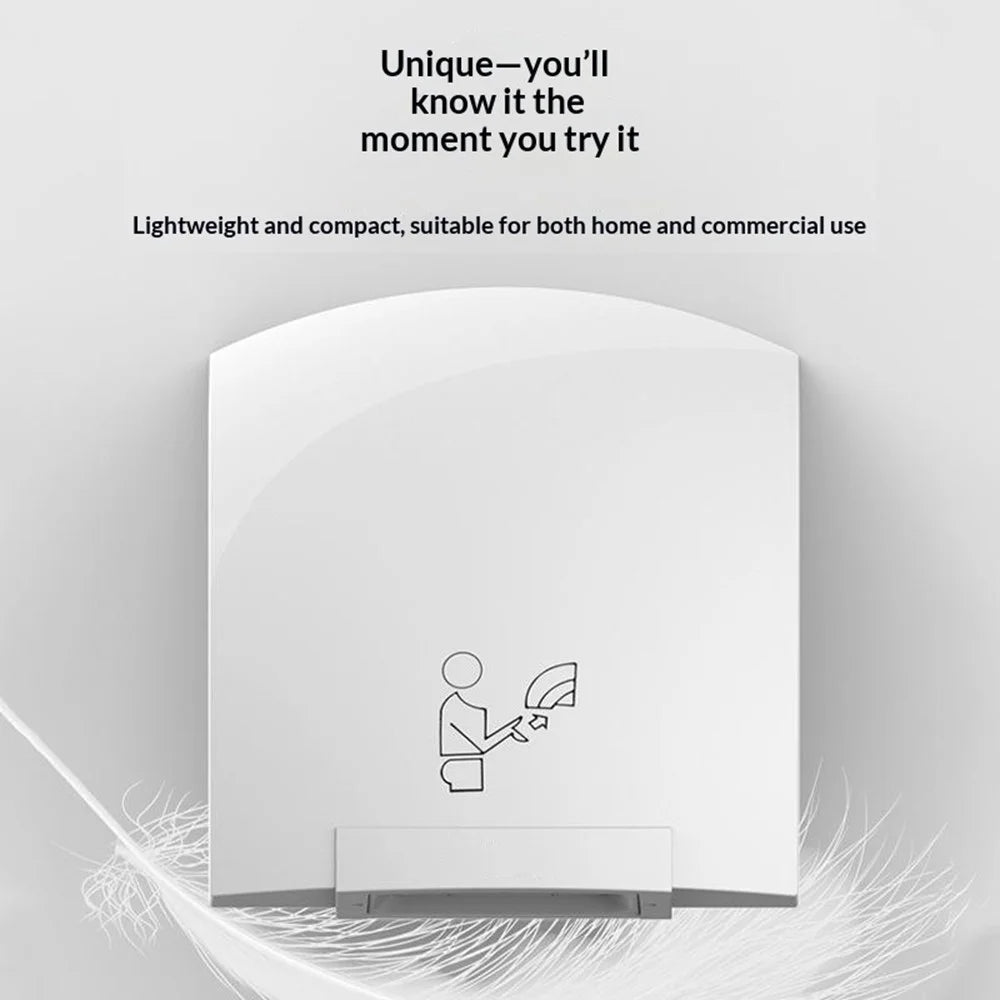 905 Cold Hot Air Automatic Hand Dryer 1200W Electric Wall Mount Sensor Hand Drying Machine for Home Office - White  /  EU Plug - 3