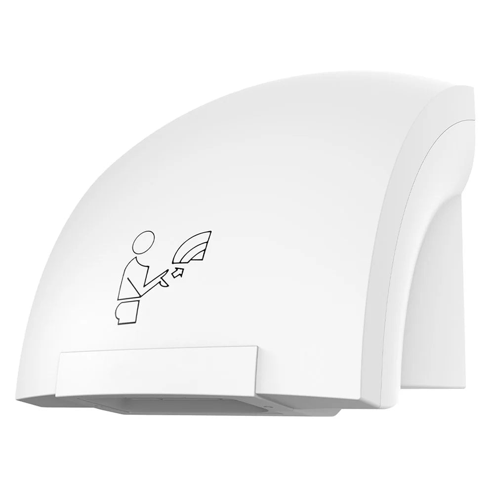 905 Hot Air Automatic Hand Dryer 1200W Electric Wall Mount Sensor Hand Drying Machine for Home Office - White  /  EU Plug - 1