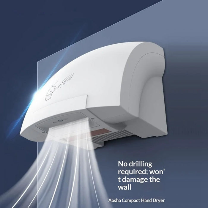 905 Hot Air Automatic Hand Dryer 1200W Electric Wall Mount Sensor Hand Drying Machine for Home Office - White  /  EU Plug - 2