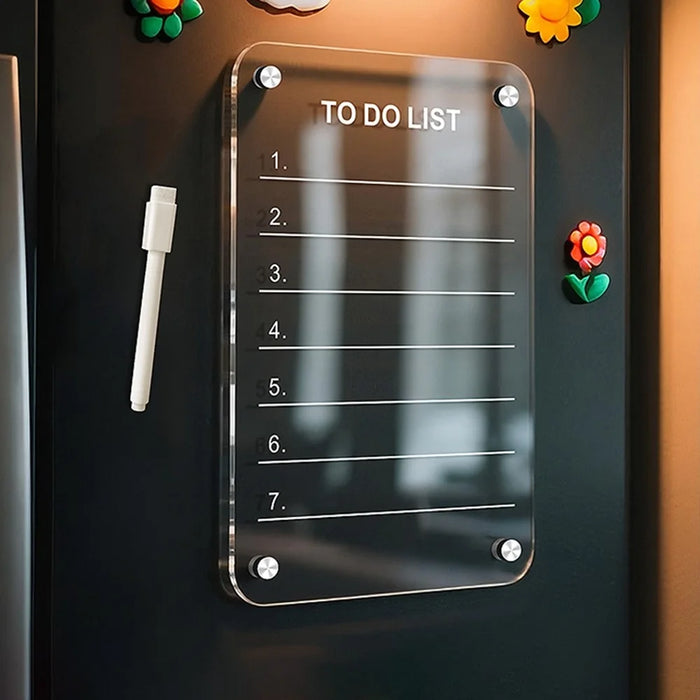 20x30cm Magnetic Whiteboard Acrylic Erasable Message Board with Marker Pen for Refrigerator - TO DO LIST - 2