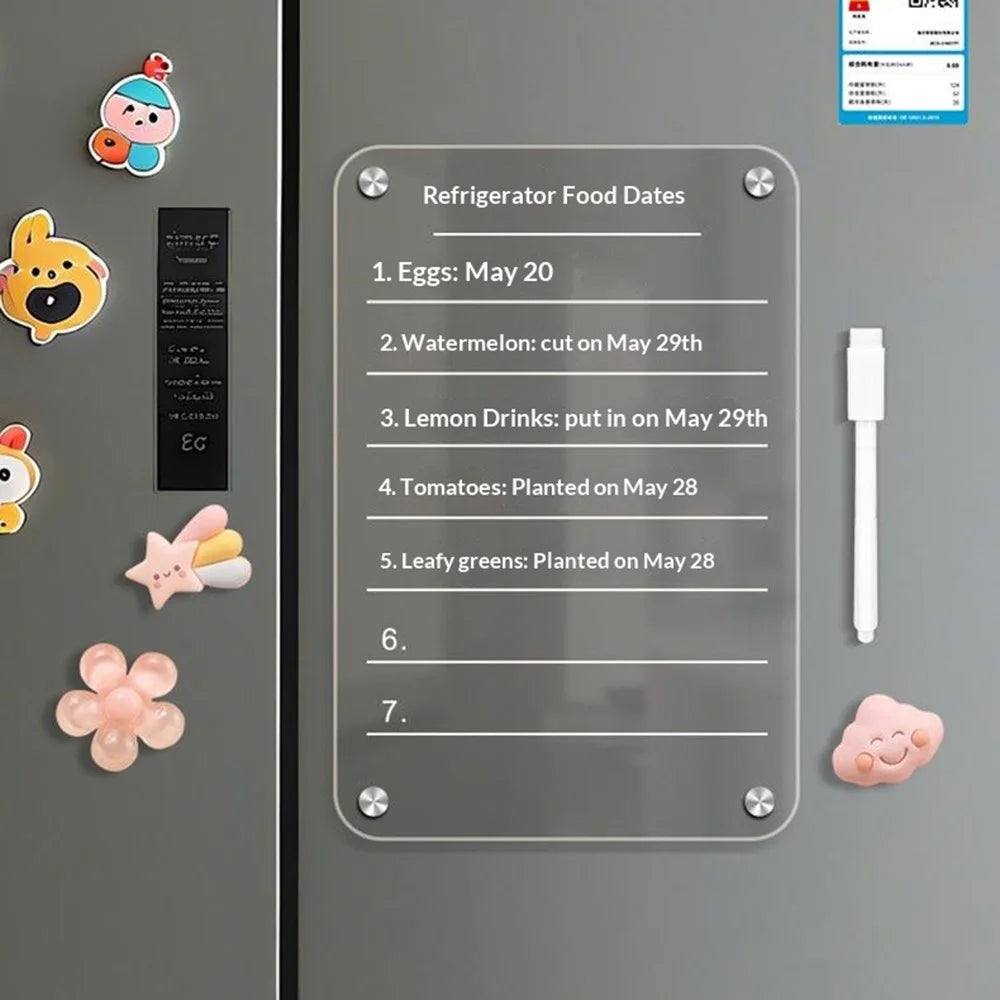 30x40cm Magnetic Whiteboard Acrylic Erasable Message Board with Marker Pen for Refrigerator - TO DO LIST - 5