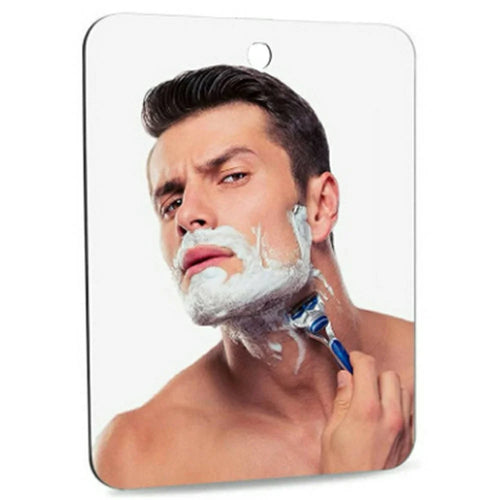 20x25cm Anti-Fog Bathroom Mirror with Hanging Hole PS+Acrylic Wall Mounted Shaving Washroom Accessories - 1
