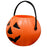 11x11x8.5cm Halloween Pumpkin Bucket Orange Plastic Candy Pail with Handle Jack-O-Lantern for Trick or Treat - 3