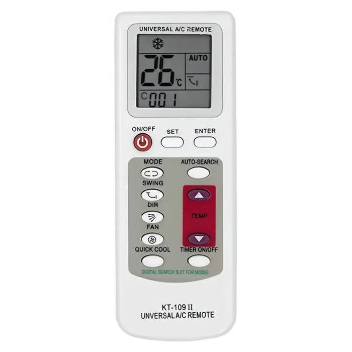 KT-109II Universal Air Conditioner Remote Control LCD Display Auto Search Replacement Controller - 1
