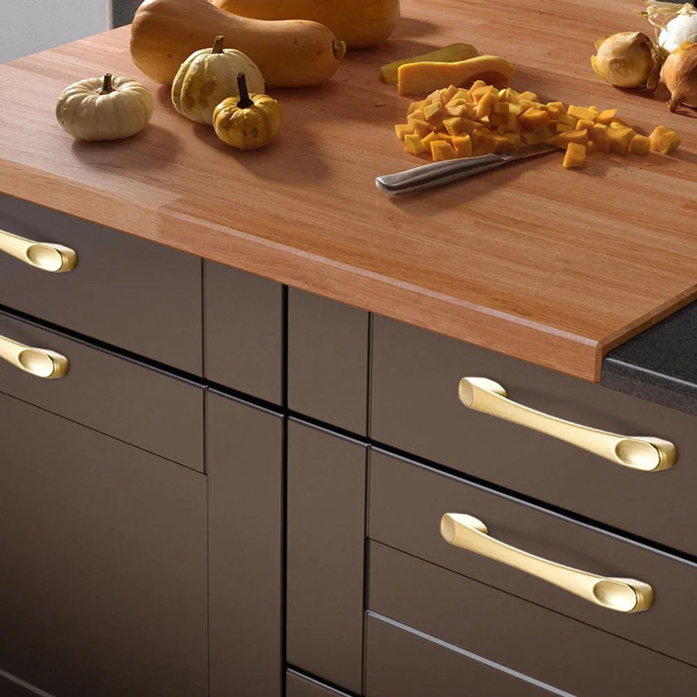 Cabinet Pull Handle Aluminium Alloy Drawer Cupboard Wardrobe Furniture Door Knob with 22mm Screw, Single Hole - 8111 Gold - 4