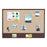 40x60cm No Drill Felt Message Board Magic Tape Backing Photo Display Wall Bulletin Board - Dark Brown - 1