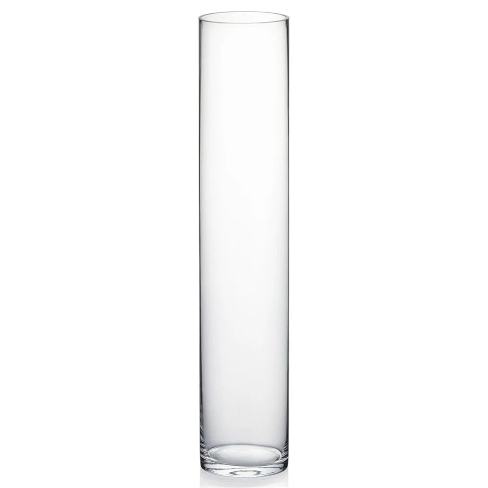 50x10cm Glass Vase Wide Mouth Tall Cylinder Water Plants Flowers Floor Vase for Home Decor - 2