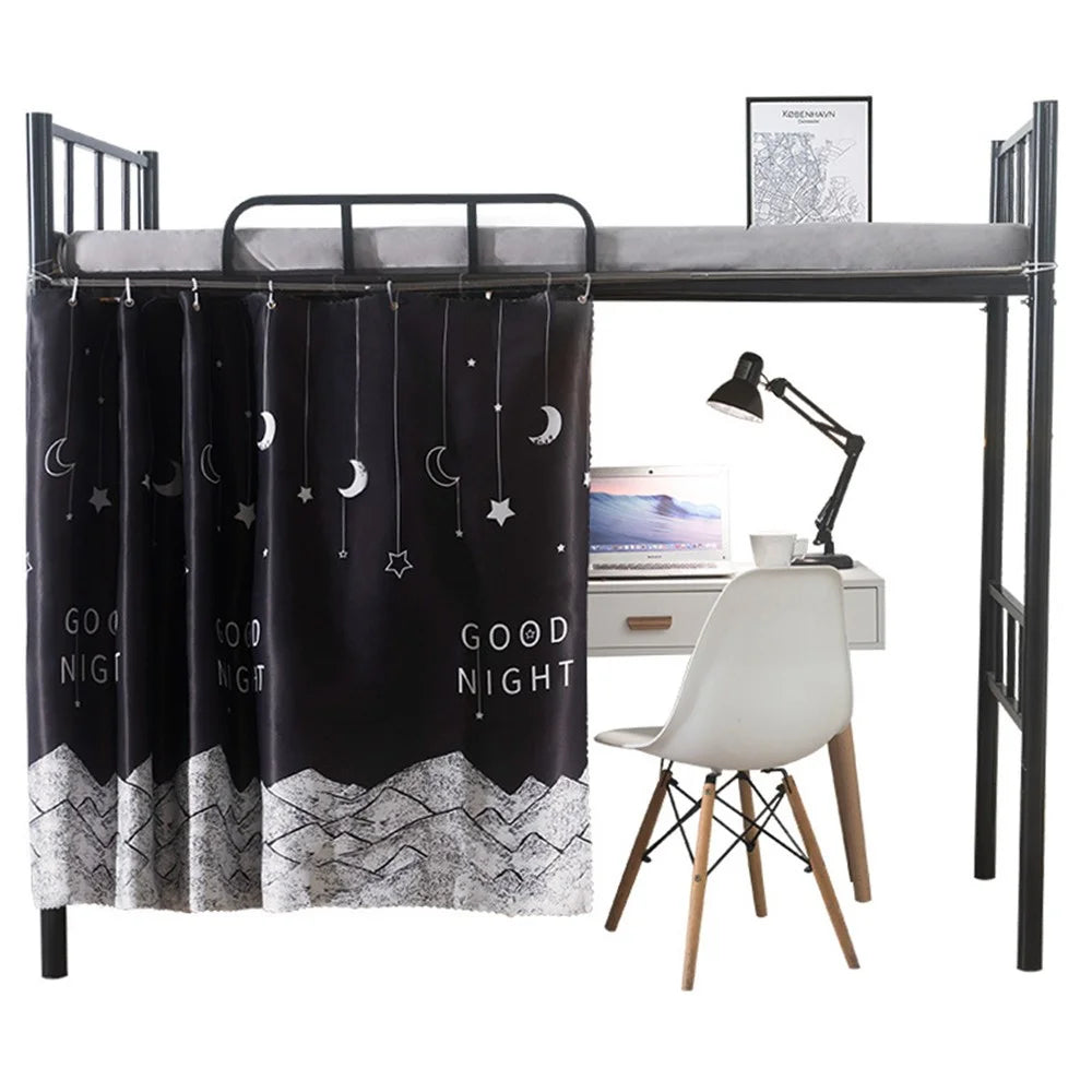1.15x2m Blackout Bed Curtain Privacy Dorm Room Canopy Light Blocking Student Dormitory Rental Apartment Bed Tent for Upper Lower Bunk Bed - 3