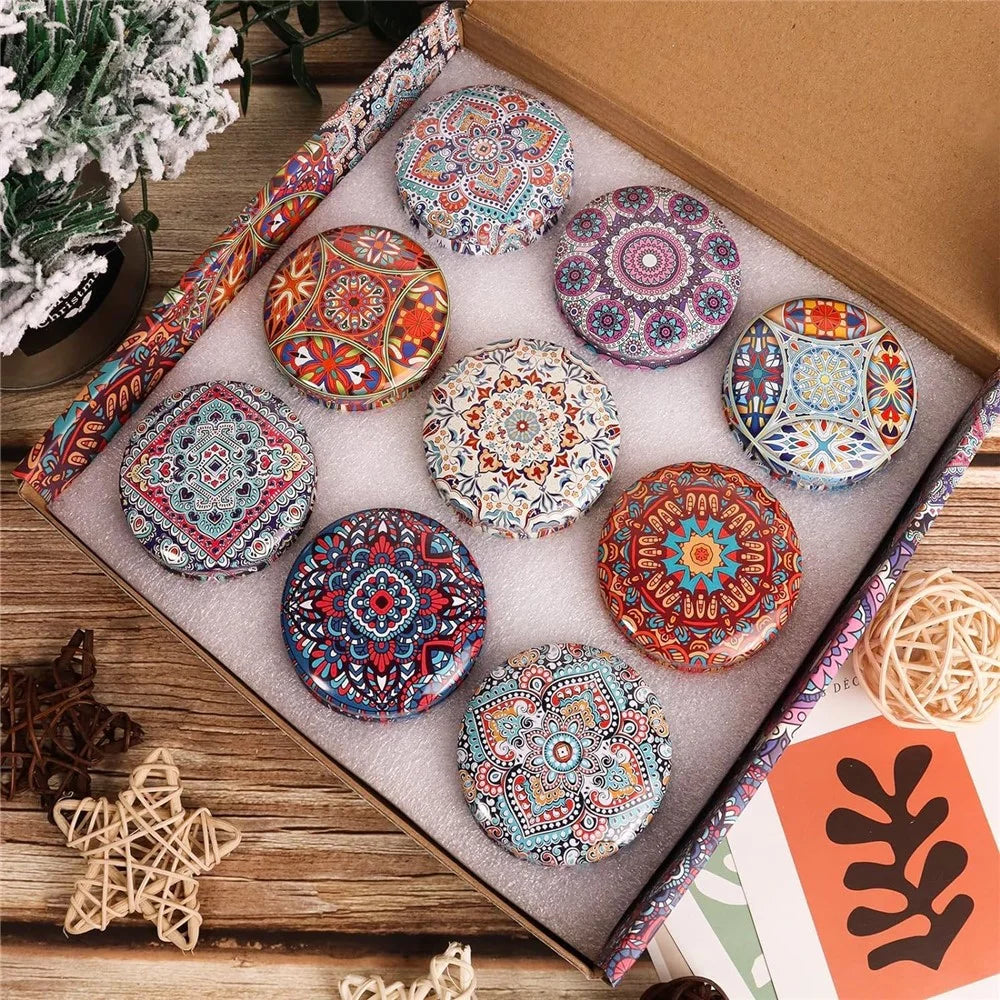 9Pcs Scented Candles Set Bohemian Metal Tin 20-Hour Burn Time Soy Wax Aromatherapy Candles Kit for Home Yoga - 4