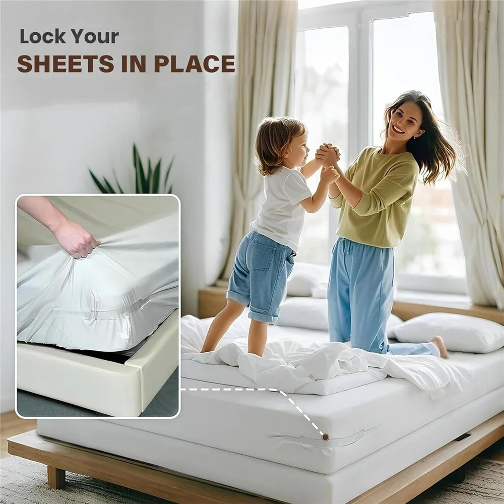 4Pcs Bed Sheet Clips Invisible Sheet Grippers Anti-Slip Mattress Fasteners Secure Grip - White - 5