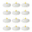 12Pcs Floating Candles 4.7cm Diameter Smokeless Water Floating Candles with 5-6 Hours Burning Time for Wedding Party Decoration - White - 1
