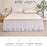 150x200+40cm Adjustable Bed Skirt Drop Length Elastic Band Dust-Proof Ruffle Pleated Bed Skirt - Pink - 3