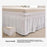 150x200+40cm Adjustable Bed Skirt Drop Length Elastic Band Dust-Proof Ruffle Pleated Bed Skirt - Pink - 5