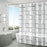 180x180cm PEVA Shower Curtain Waterproof Mildew Resistant Bathroom Curtain with 10 Hooks - Checkered - 1