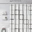 180x180cm PEVA Shower Curtain Waterproof Mildew Resistant Bathroom Curtain with 10 Hooks - Checkered - 2