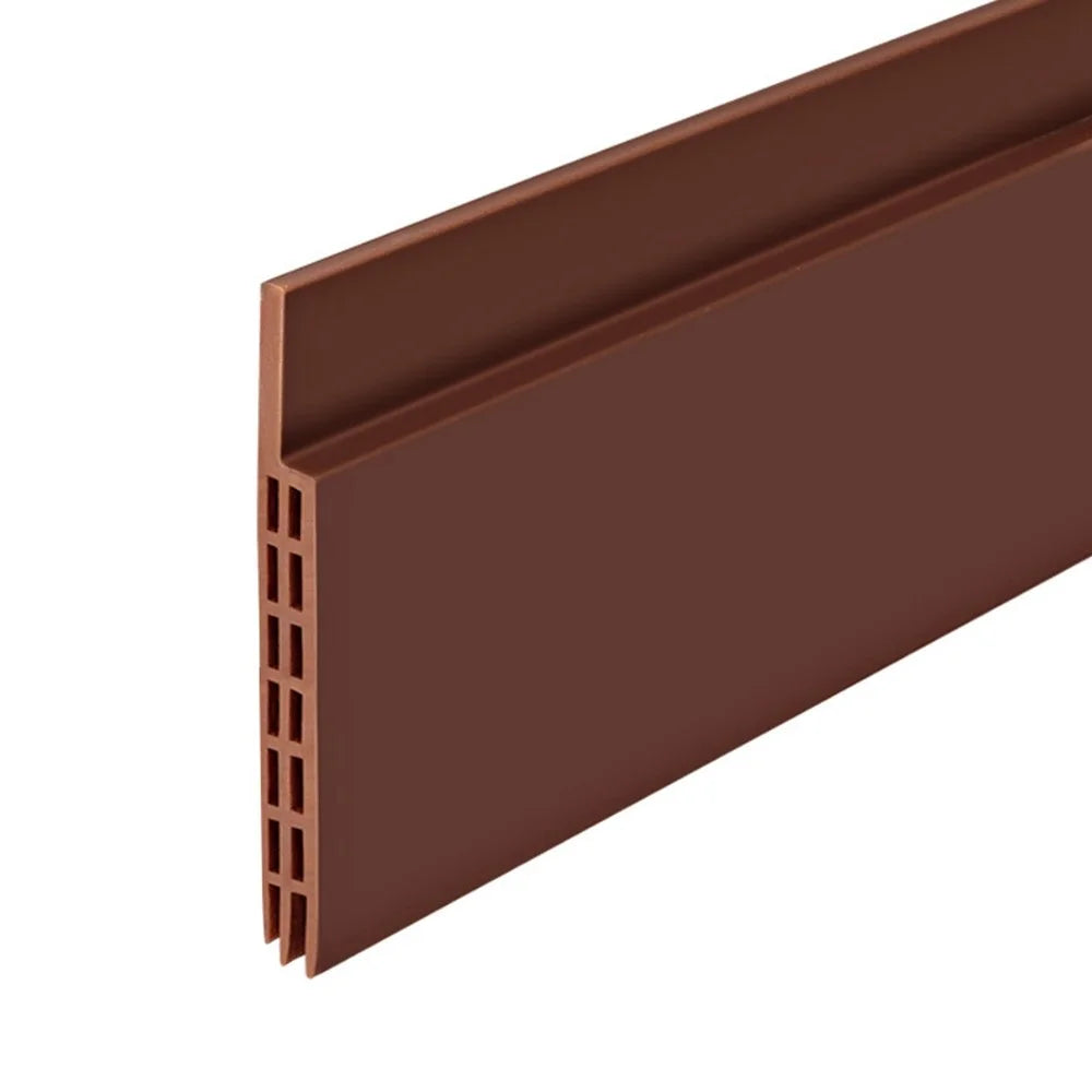 LQ7 1m Door Bottom Seal Strip Self-Adhesive Weather Stripping Soundproof Draft Stopper for Gap Insulation - Brown - 3