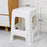 10Pcs 29x29x48cm Thick Plastic Square Stool PE Material Kitchen Dining Stackable Anti-Slip Chair - White - 1