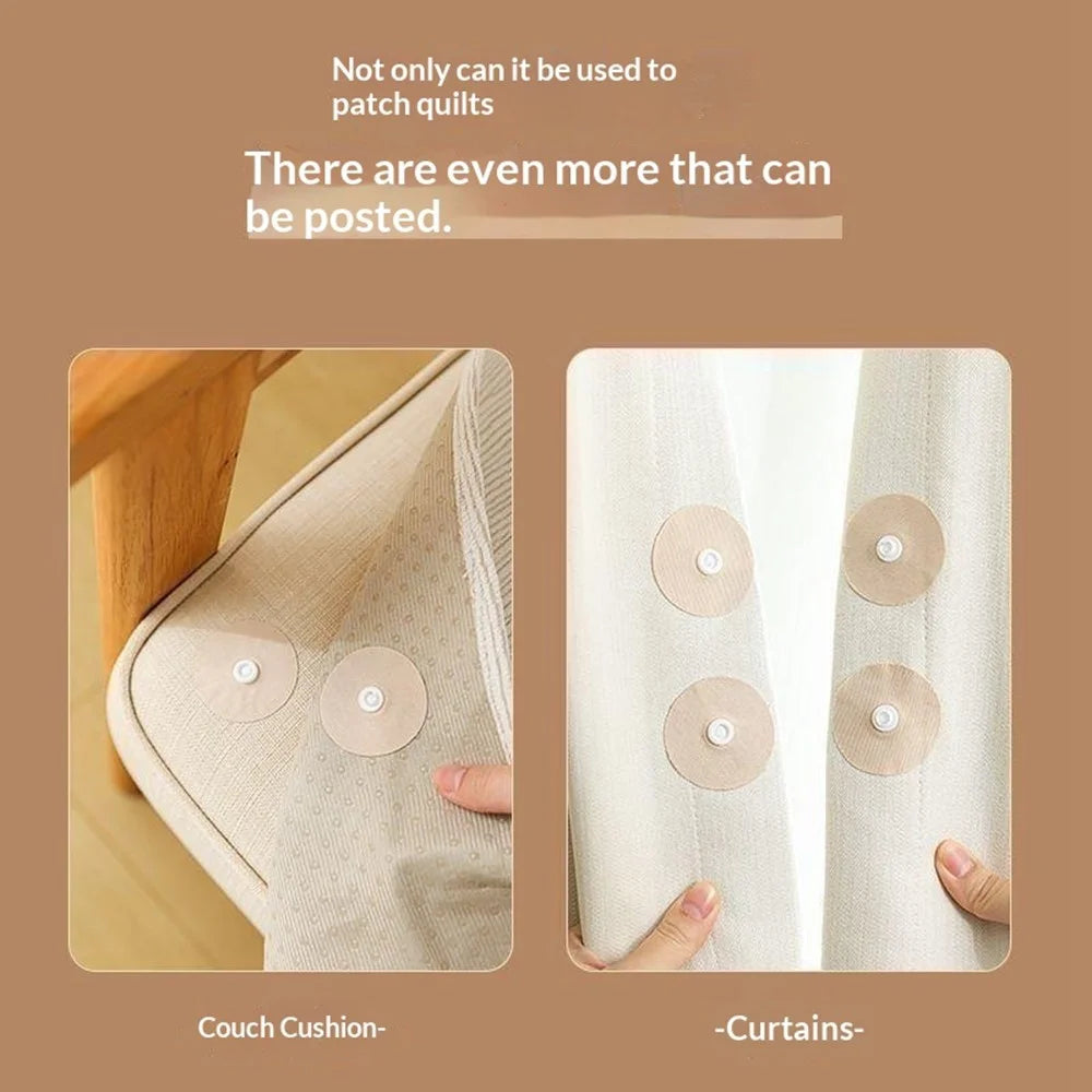 8Pcs Snap Button Duvet Clips Needle-Free Comforter Holders Anti-Slip Bedding Fixers for Quilts - 7