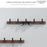 3-Hook Space Aluminum + Solid Wood Wall Mounted Hanger Rack Drill Free Installation for Bathroom Entryway - Walnut Wood+Black - 5