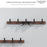 7-Hook Space Aluminum + Solid Wood Wall Mounted Hanger Rack Drill Free Installation for Bathroom Entryway - Walnut Wood+Black - 4