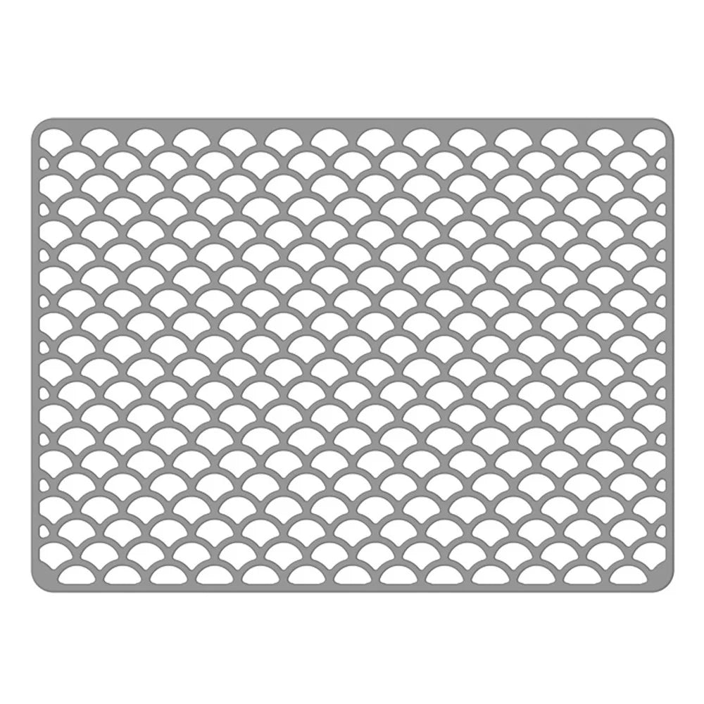 Size S 42x31cm Silicone Kitchen Sink Mat Anti-Slip Heat Resistant Hollow Drain Pad (FDA Certified) - Grey - 1