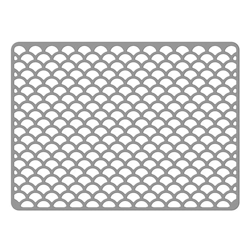 Size S 42x31cm Silicone Kitchen Sink Mat Anti-Slip Heat Resistant Hollow Drain Pad (FDA Certified) - Grey - 1