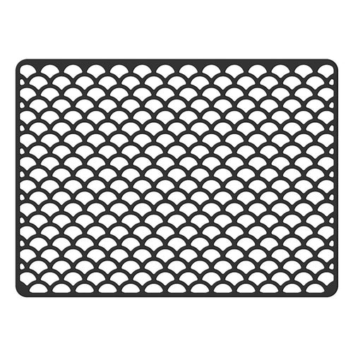 Size L 46x31cm Silicone Kitchen Sink Mat Anti-Slip Heat Resistant Hollow Drain Pad (FDA Certified) - Black - 1