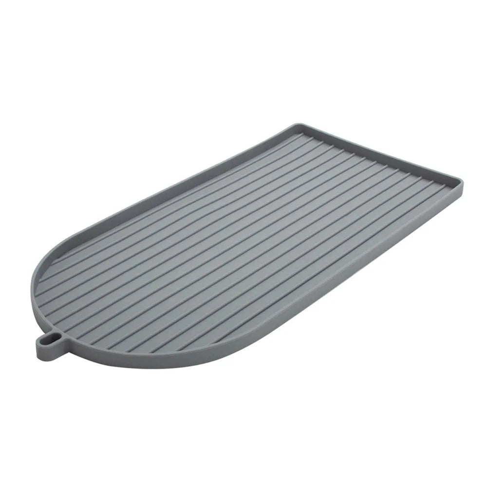 Coffee Machine Base Mat Silicone Non-Slip Heat Insulating Drip Tray for Espresso Maker - Grey - 1