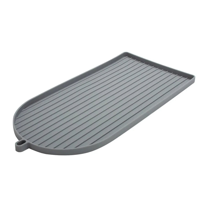 Coffee Machine Base Mat Silicone Non-Slip Heat Insulating Drip Tray for Espresso Maker - Grey - 1