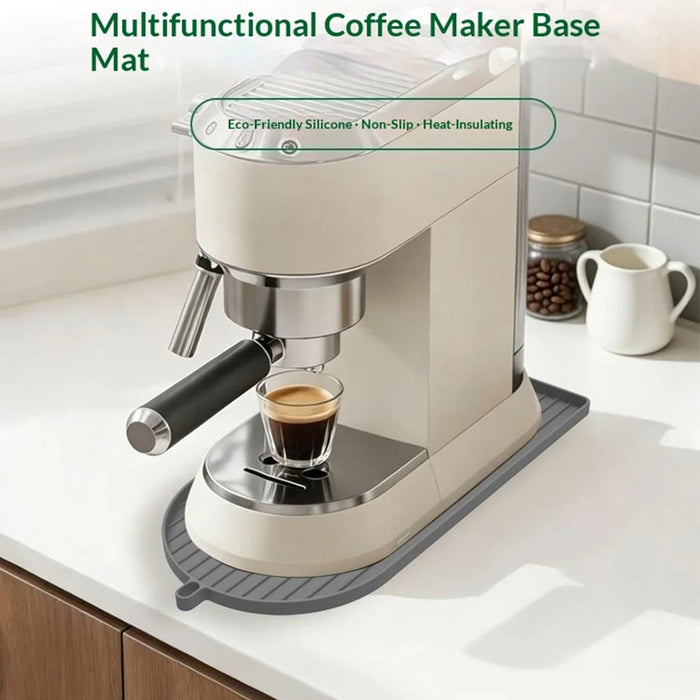 Coffee Machine Base Mat Silicone Non-Slip Heat Insulating Drip Tray for Espresso Maker - Grey - 2