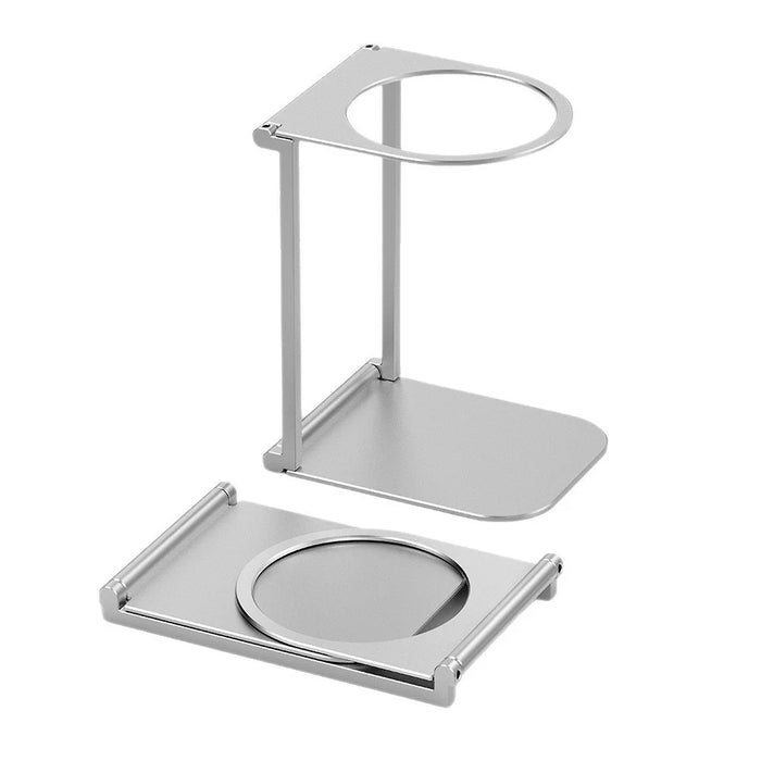 Aluminum Alloy Foldable Coffee Dripper Stand Metal Portable Pour Over Filter Holder - Silver - 1