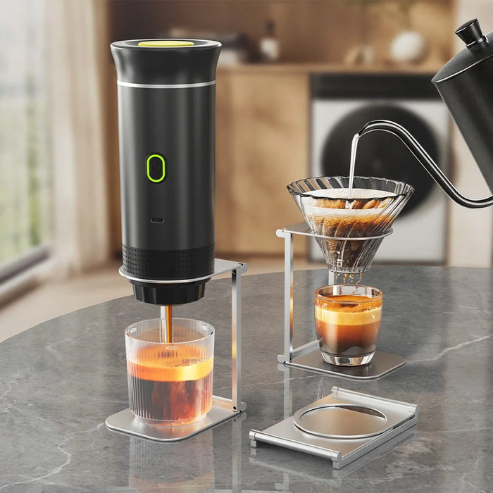 Aluminum Alloy Foldable Coffee Dripper Stand Metal Portable Pour Over Filter Holder - Silver - 3