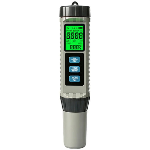 MF-X81 8 in 1 Digital Water Quality Tester TDS EC pH Chlorine Salinity ORP SG Temp Meter for Pool Aquarium - 1