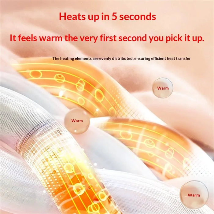 2 in 1 Magnetic Hand Warmer 5000mAh Fast Heating 3 Modes Rechargeable Handwarmer for Winter - Silver - 4