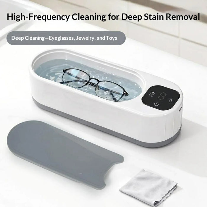 Ultrasonic Glasses Cleaner 300ml Portable Jewelry Watch Denture Vibration Cleaning Machine - 2