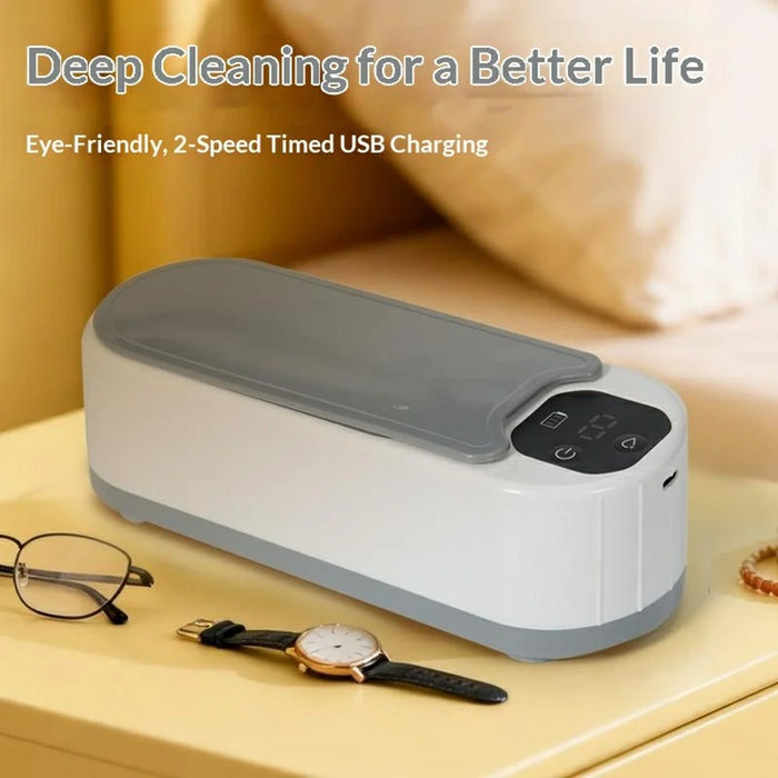 Ultrasonic Glasses Cleaner 300ml Portable Jewelry Watch Denture Vibration Cleaning Machine - 3
