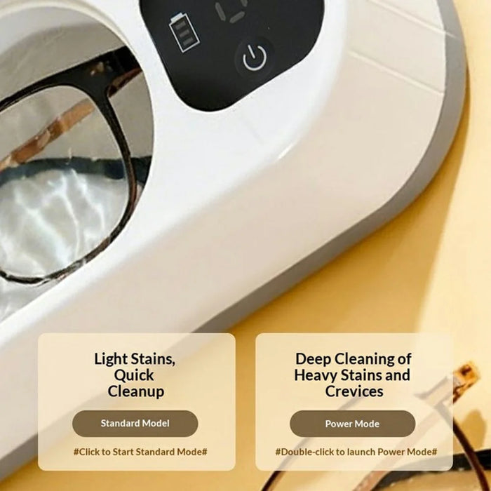 Ultrasonic Glasses Cleaner 300ml Portable Jewelry Watch Denture Vibration Cleaning Machine - 5