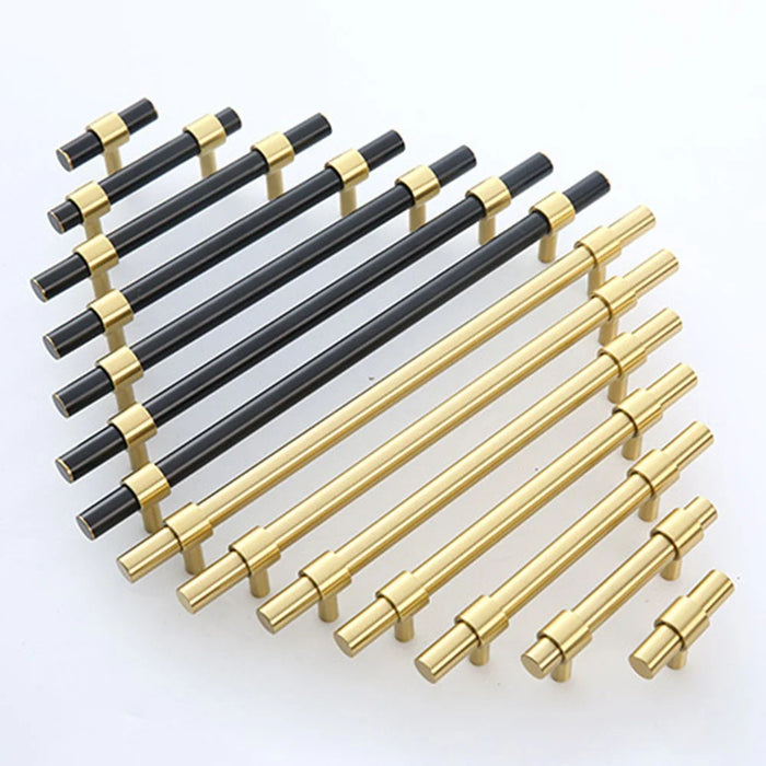 Brass Cabinet Pulls Solid Modern Drawer Handles 25mm Screw Hardware Pulls, Single Hole, 50mm Length - 2